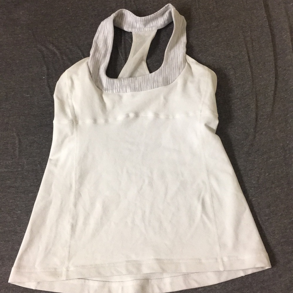 Lululemon fitted racerback tank with built in bra